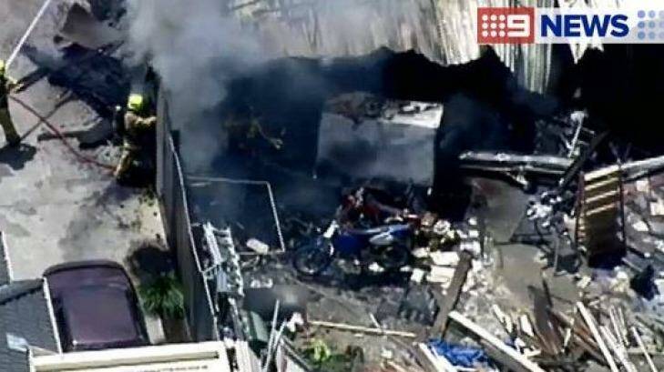 House fire in View Street, Glenroy. Photo: Channel 9