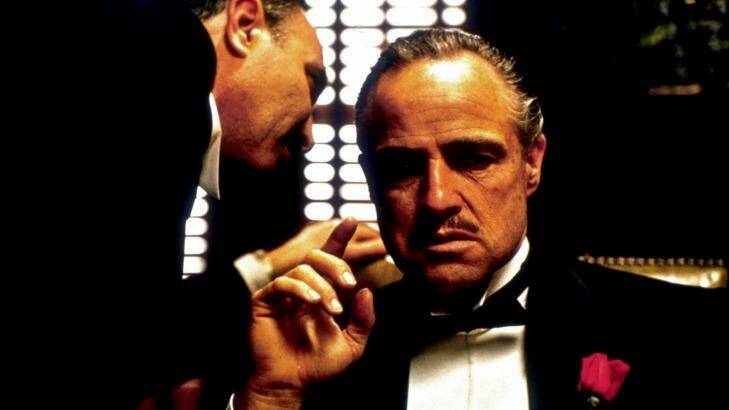 Marlon Brand as the Godfather. Mick Gatto is hoping for an offer on his house that he can't refuse. Photo: act\ron.cerabona