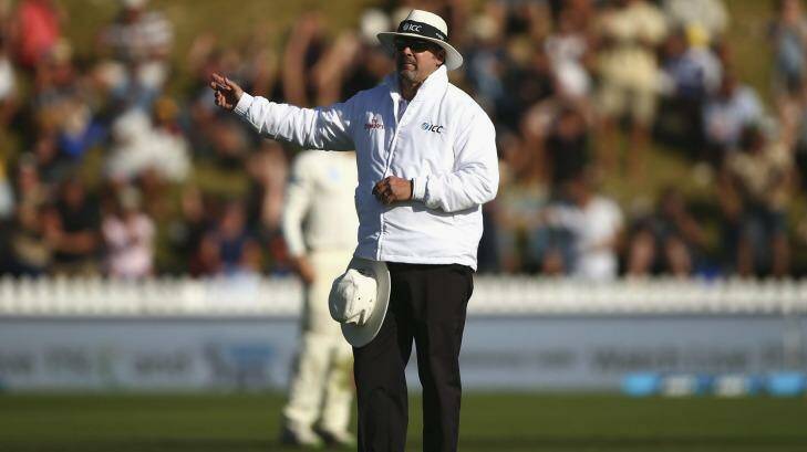 No ball: Replays showed umpire  Richard Illingworth made the wrong call, but the hosts had no avenue to appeal. Photo: Getty Images 