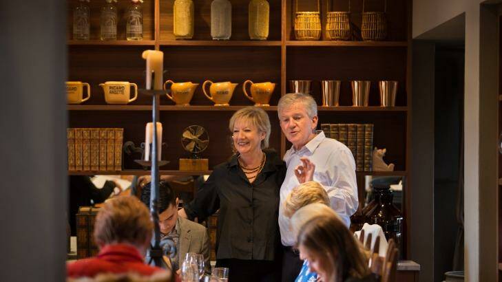 Gail and Kevin Donovan in their newly reopened St Kilda restaurant Donovans. Photo: Simon Schluter 