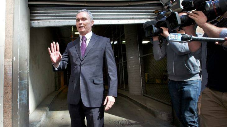 Craig Thomson at Melbourne Magistrates Court in March. Photo: Jason South