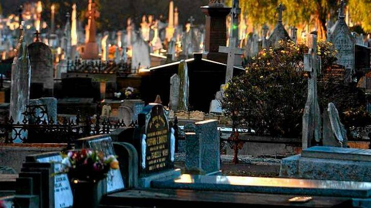 A top-end family resting place in the Melbourne General Cemetery is now valued at more than $1m. Photo: Craig Abraham 