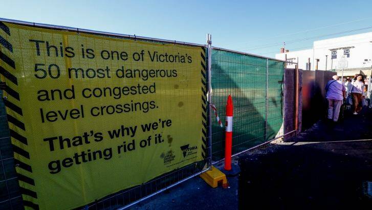 Excavation works for the level crossing removal project at Bentleigh station. Photo: Eddie Jim