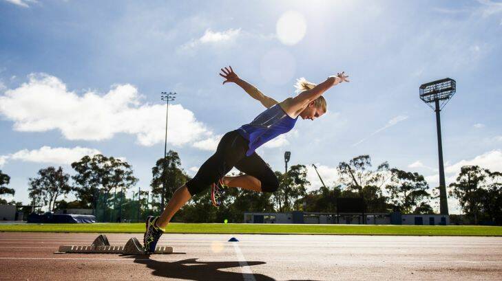 Sport
100m runner Melissa Breen at the AIS track in Canberra.
Photo: Rohan Thomson
The Canberra Times.
1 April 2015