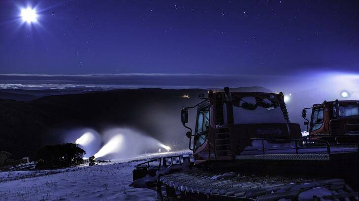 Snow-making at Mount Hotham. Photo: Supplied
