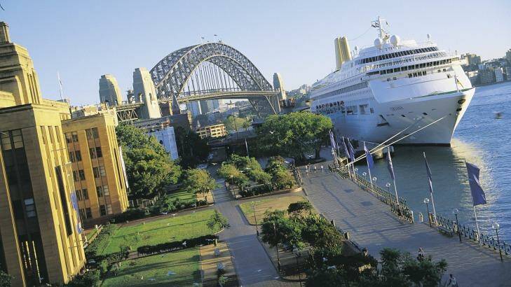 A cruise ship docked at Circular Quay, Sydney. Photo: Supplied