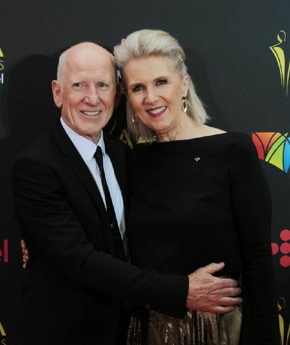 Dennis Coard and Debra Lawrance arrive at the AACTA (Australian Academy of Cinema and Television Arts) Awards at The Star, Sydney, Wednesday, December 6, 2017. (AAP Image/Ben Rushton) NO ARCHIVING