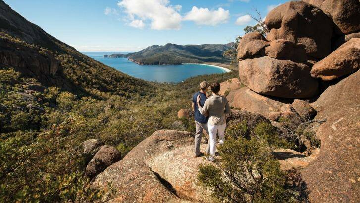 Walk way: A guided coastal walk traces the heritage and culture of Tasmania's Paredarerme people. 