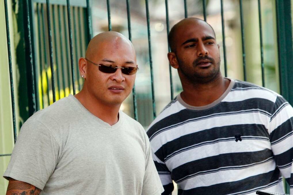 Andrew Chan, left, with Myuran Sukumaran  inside Kerobokan prison in 2011.  Photo: Anta Kesuma