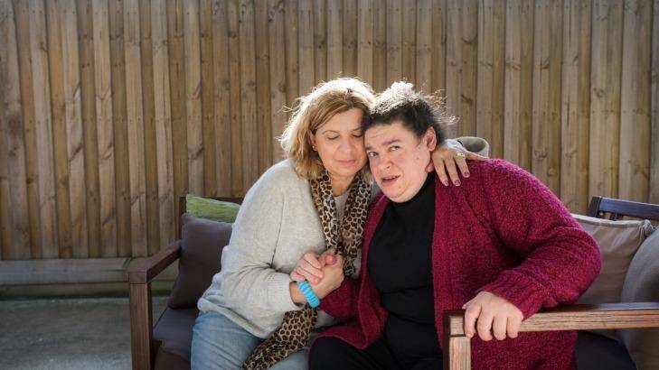 Jessica Eshel and her sister Antonella, who has complex needs and is now worse off every fortnight. Photo: Simon Schluter