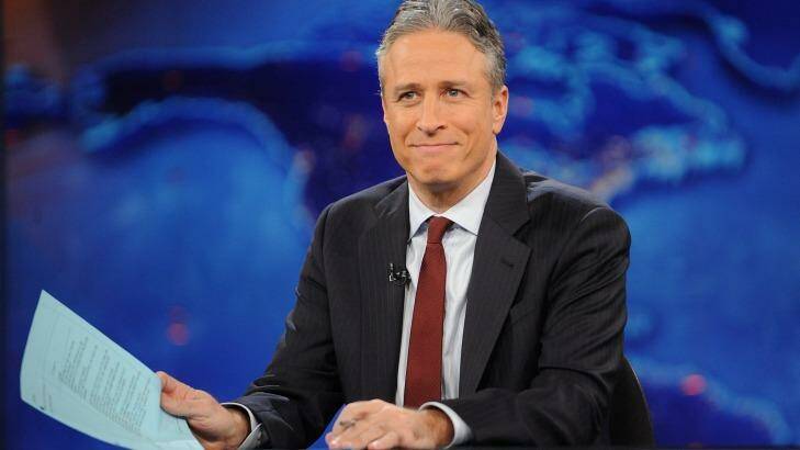 Jon Stewart, former host of The Daily Show. Stephen Colbert has attracted more of Stewart's audience (29 per cent) than Stewart's successor Trevor Noah (16 per cent). Photo: AP/Brad Barket
