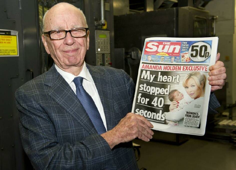 A change to come for The Sun? Murdoch turns to Twitter for advice. Photo: Arthur Edwards
