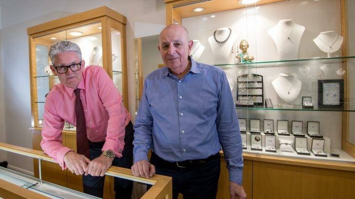 IMP Jewellery owners Denis Kelleway and Tony Fialides. Photo: Penny Stephens