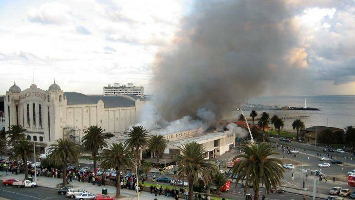  The Palace nightclub in St Kilda was destroyed by fire in 2007. Photo: Susanne Wells