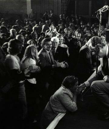 Whitlam opening the Labor election campaign in Blacktown in 1972: The suburb wanted to honour the connection but was denied. Photo: Rick Stevens