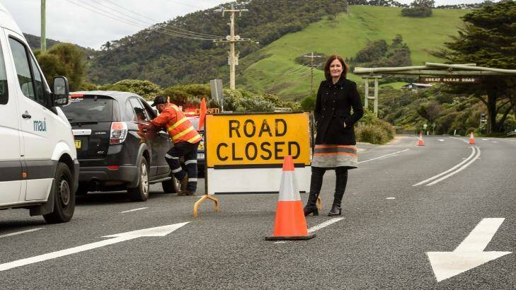 Member for Corangamite Sarah Henderson said there were up to 100 landslides along the Great Ocean Road. Photo: Justin McManus