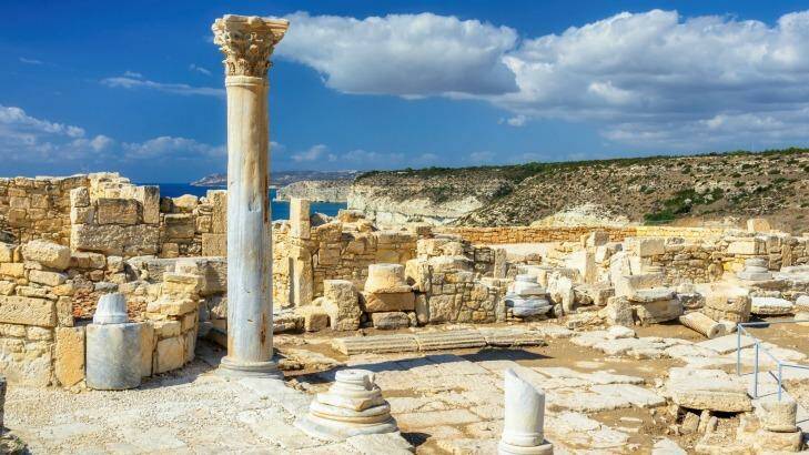 The remains of an ancient and magnificent greek temple on Cyprus coast . Photo: iStock