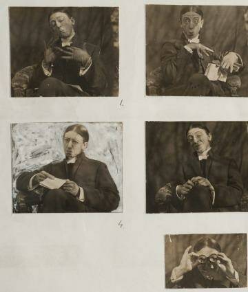 The many faces of C. J. Dennis. Photo: Mitchell Library