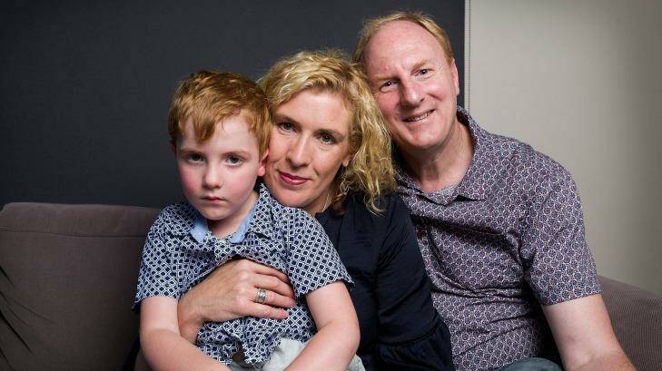 Jacqui and Kevin Dyt with their son Curtis. Photo: Paul Jeffers