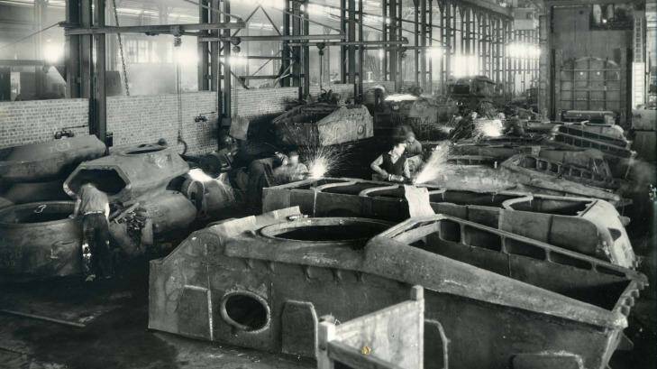 A top-secret tank program that operated during World War II in Fishermans Bend. Photo: Photo: Defence Science and Technology Group