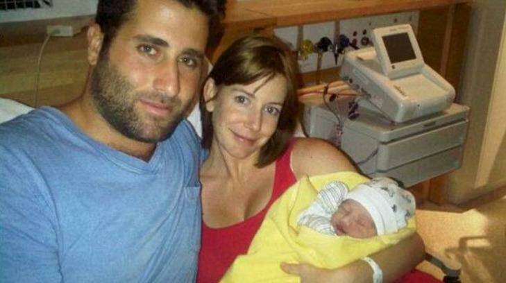 Sally Faulkner with her estranged husband Ali Elamine and their daughter Lahala at birth. Photo: Supplied