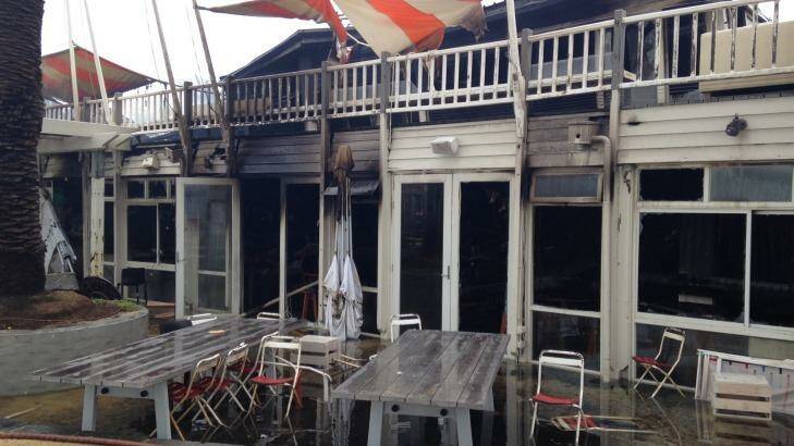 St Kilda restaurant The Stokehouse burnt down in January 2014. Photo: Rebecca Hallas
