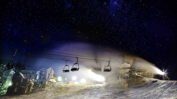 Snow-making at Mount Hotham. Photo: Supplied