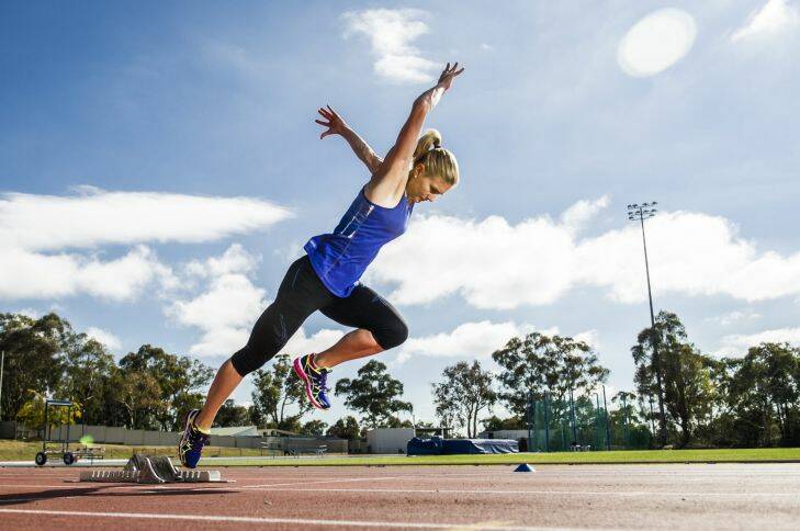 Sport
100m runner Melissa Breen at the AIS track in Canberra.
Photo: Rohan Thomson
The Canberra Times.
1 April 2015