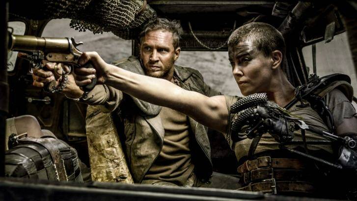 Swag of awards: Tom Hardy as Max and Charlize Theron as Furiosa in Mad Max: Fury Road. Photo: Jasin Boland
