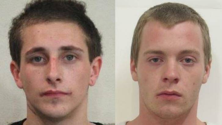 Fugitives Keiarhn Carter and Lachlan Mitchell.  Photo: Supplied by Victoria Police