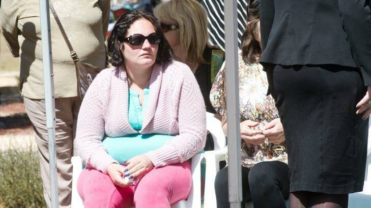 Peta-Ann Francis at the funeral of her daughter Nikki. Photo: Carmel Zaccone, Sunraysia Daily