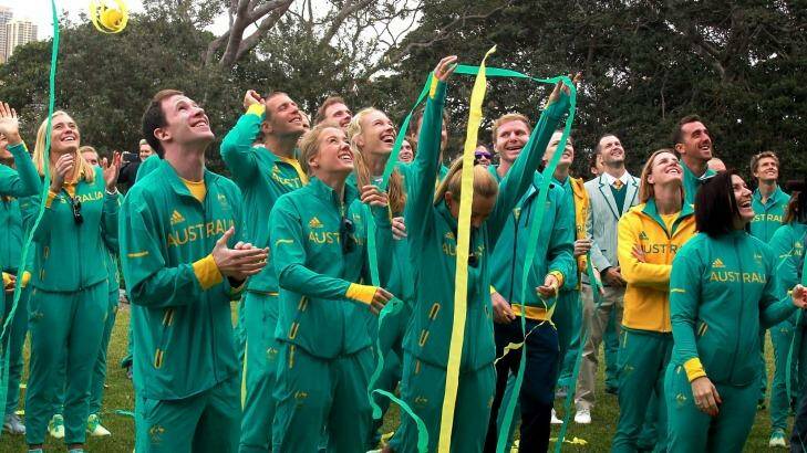Back on home soil: Olympic athletes are welcomed home by the Governor General at Admiralty house. Photo: Ben Rushton