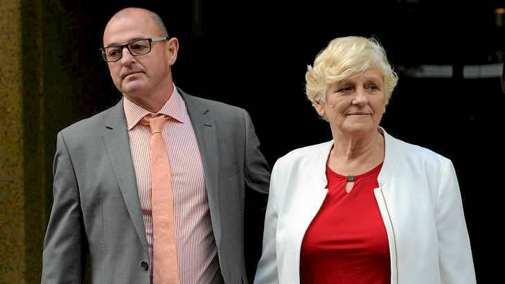 'This is a form of closure': Linda's mother Jean Priest, and Linda's brother Gary Stilwell, outside court. Photo: Julian Smith