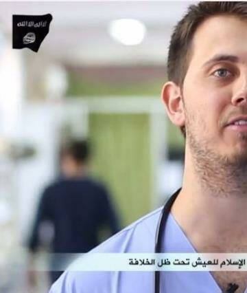 Australian doctor Tareq Kamleh in the IS propaganda video.