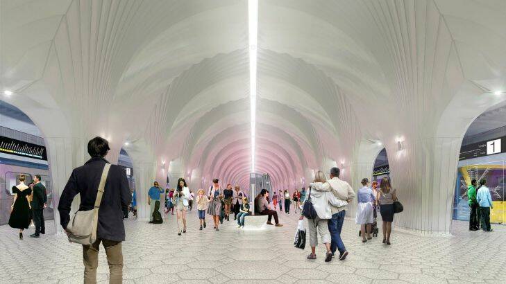New Melbourne metro tunnel station designs. Supplied