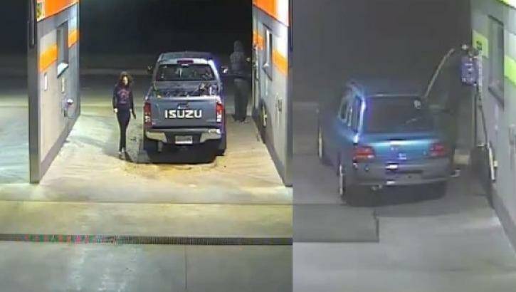Double trouble: coin thieves clean up at the Chirnside Park car wash. Photo: Victoria Police.