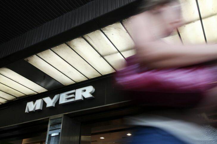 Myer Melb 100419 AFR pic by Erin Jonasson. AFR first use please- MYER retail generic hold for files. the Myer flagship store in Melbourne CBD. Myer Generic hold for files. shoppers at Myer, retail,  SPECIAL 00126007