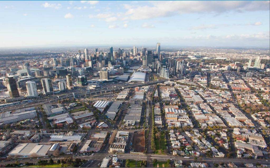 Blue collar location: The light industrial and warehouses of Fishermans Bend.