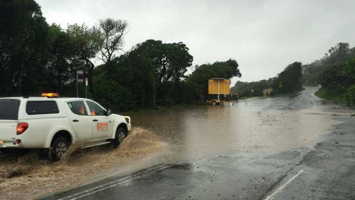 Great Ocean Road weather damage on Wednesday. Photo: Chris Ridd
