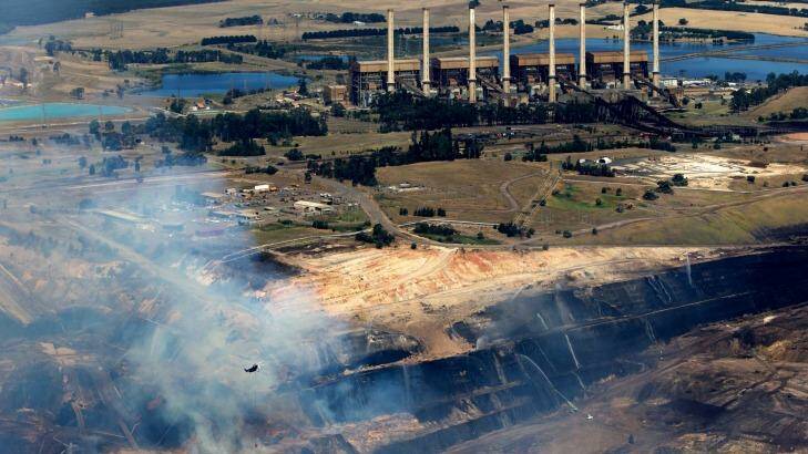 Aerial photos of the coal pit at Hazelwood. Photo: Jason South