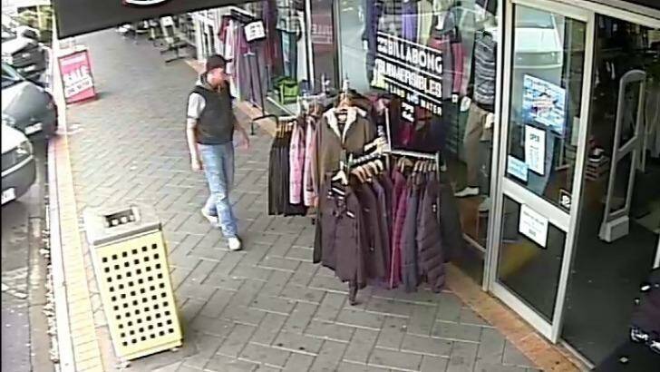 The man police wish to speak to, seen on CCTV in Horsham.