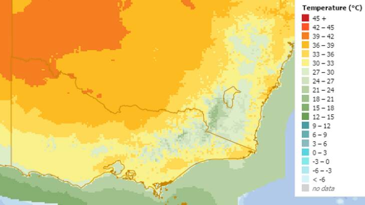 Temperatures are expected to soar across Victoria on Wednesday. Photo: BOM
