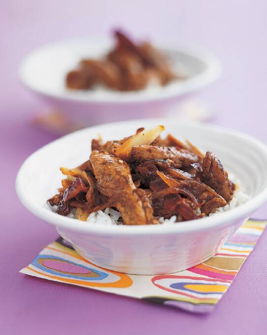Sichuan chicken stir-fry <a href="http://www.goodfood.com.au/good-food/cook/recipe/sichuan-chicken-stirfry-20131030-2wgqx.html"><b>(recipe here).</b></a>