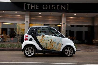 Smart Cars are available for rental at The Olsen.
