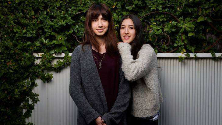 Marco (left) and her sister Sophie at their Melbourne home.  Photo: Paul Jeffers