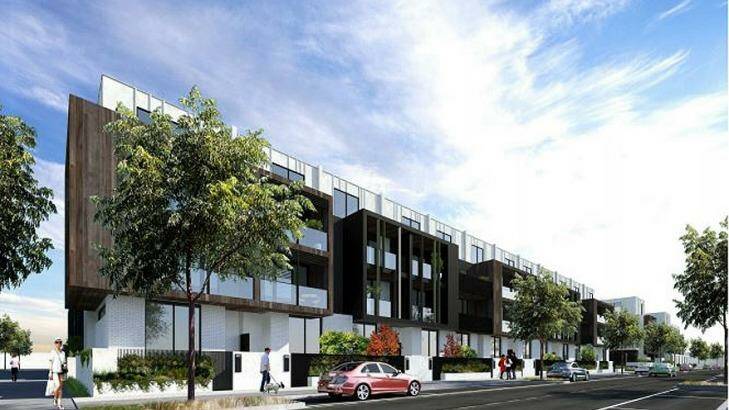 Artist's impression: The network of townhouses recently approved for the site by the planning minister are just four storeys. Photo: Supplied