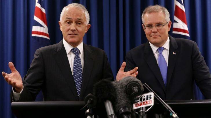 Prime Minister Malcolm Turnbull and Treasurer Scott Morrison. Photo: Andrew Meares