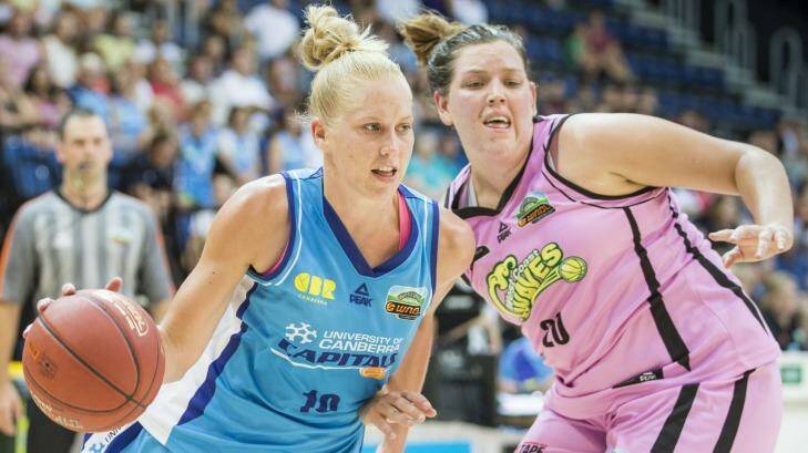 Reigning WNBL player of the year Abby Bishop to set to re-sign with the Canberra Capitals for the upcoming season.  Photo: Matt Bedford