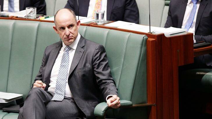 Questions over donations: Turnbull MP Stuart Robert in the House of Representatives. Photo: Stefan Postles