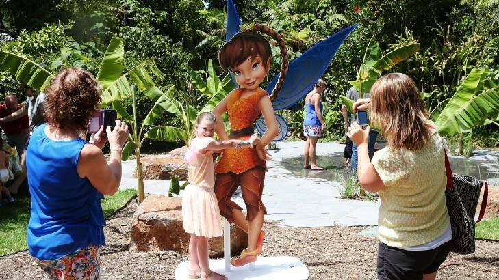 Plant information: The Disney Fairies Trail is designed to help children navigate the Melbourne Botanical Garden through its app. Photo: Paul Jeffers